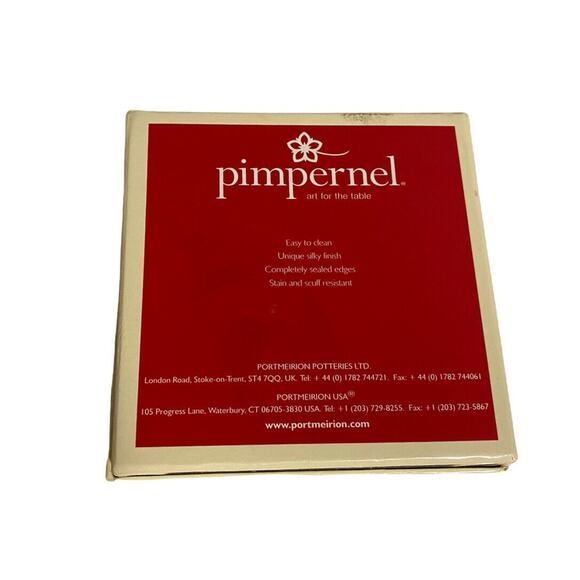 Pimpernel Christmas Tree Coasters Collection Cork-Backed  4" Square Set of 6 - Picture 4 of 4